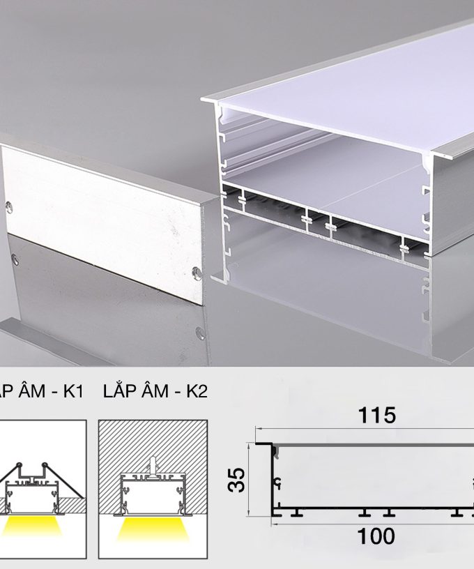 Thanh nhôm định hình led U10035A